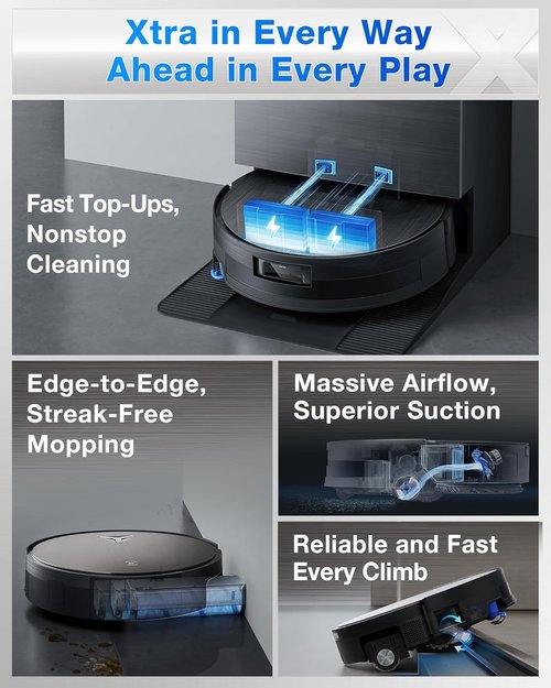 ECOVACS DEEBOT X11 PRO Robot Vacuum & Mop - 19,500Pa Suction, Self-Cleaning Roller Mop, Auto-Lift for Carpets & Spills