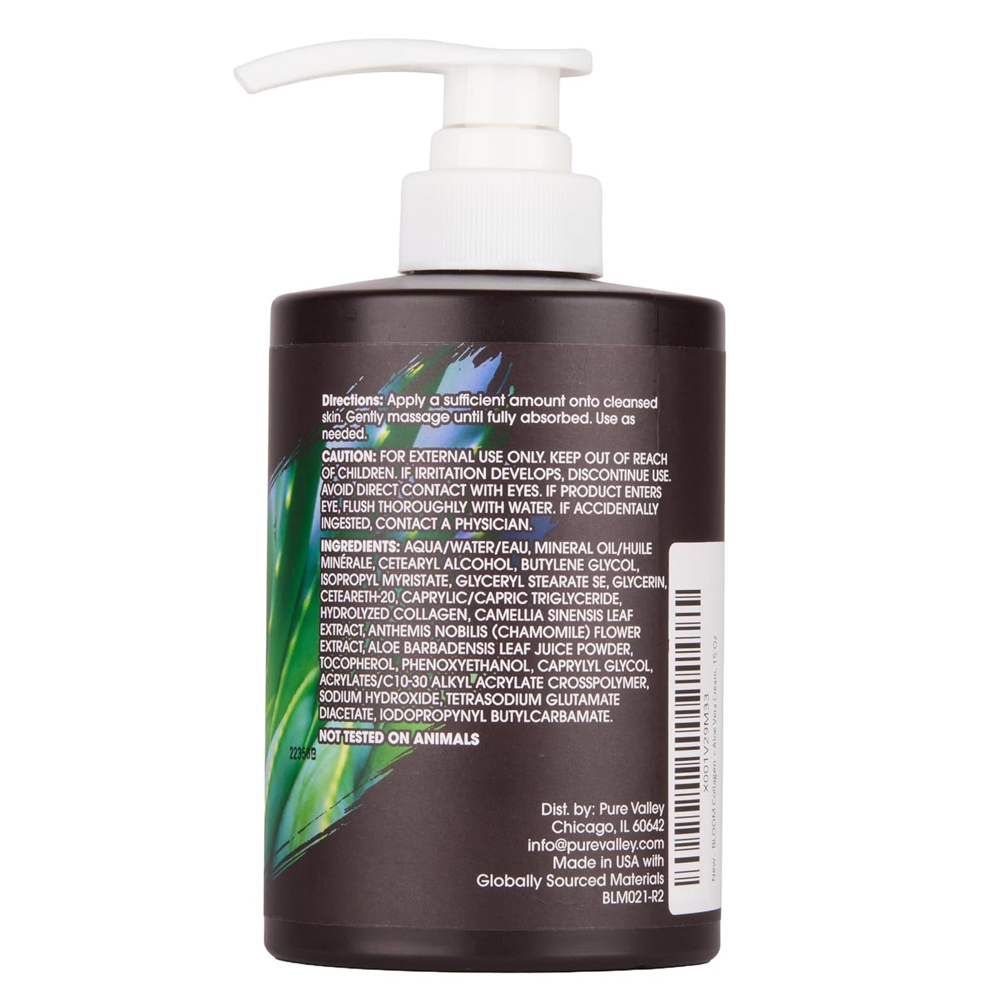 BLOOM Collagen Cream - Fragrance-Free Skin Firming Lotion with Aloe Vera & Vitamin E | 15 Ounce