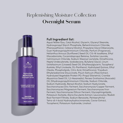 Alterna Caviar Anti-Aging Overnight Serum - Moisture Replenishing Leave-In Treatment for Dry, Damaged Hair | 3.4oz