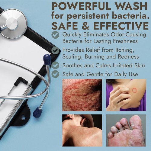 Antibacterial Body Wash by Manuka Honey | Kills 99.9% of Germs & Bacteria | 16 fl oz for Clear Skin