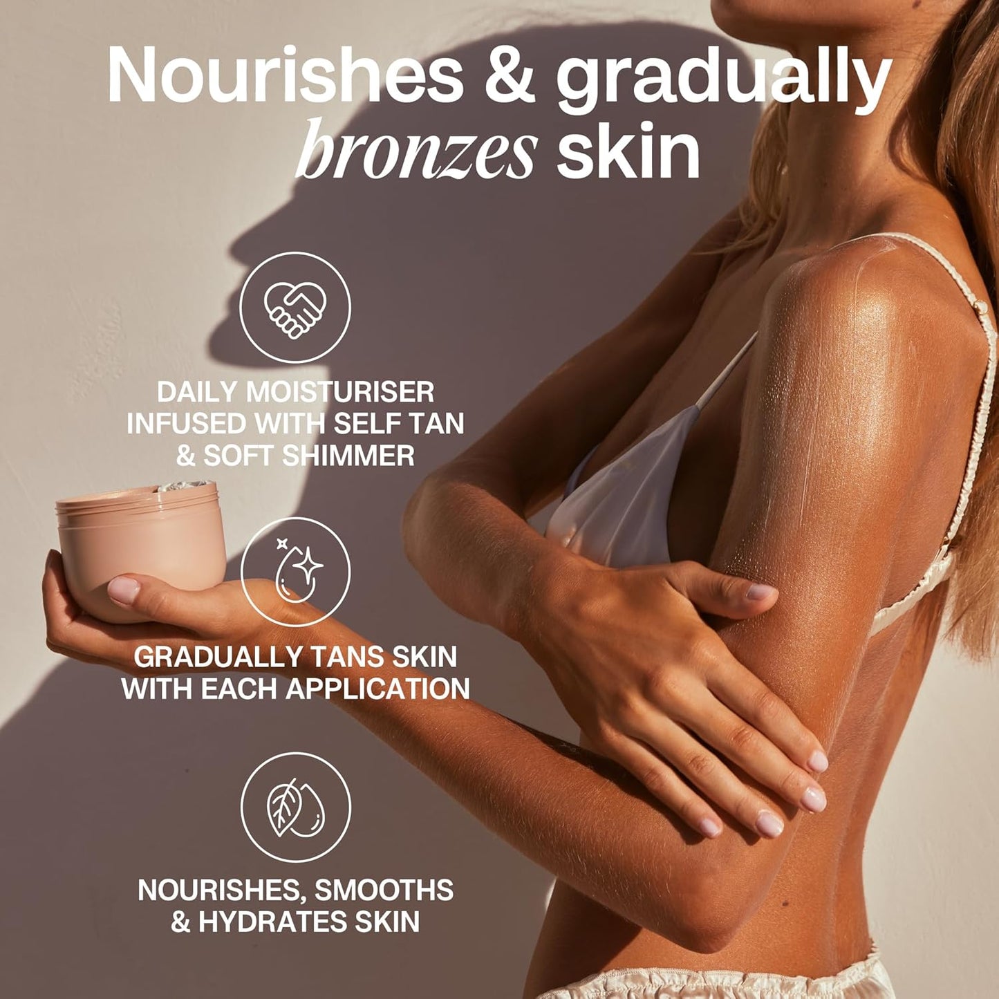 Bali Body Gradual Tanning Butter - Streak-Free Self Tanner for a Natural Glow | 200 ml/6.76 fl oz