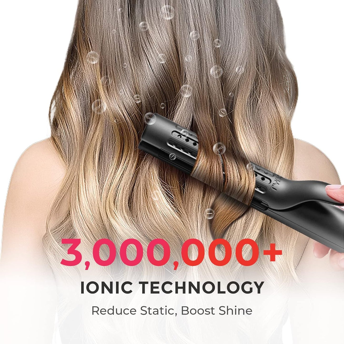 TYMO Airflow Curling Iron - 2 in 1 Flat Iron & Curler with Anti-Scald Technology, 1.25 Inch, Black