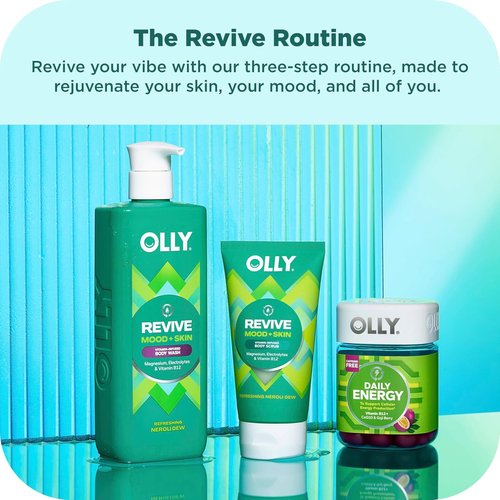 OLLY Body Wash & Scrub Mini Pack - Hydrate & Repair Skin Barrier | 4 Count, 3 oz