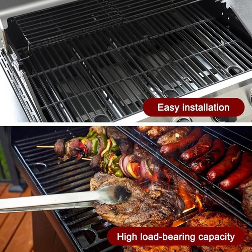 Hiorucet Grill Replacement Parts - Cooking Grate & Heat Plate for Charbroil 5 & 2 Burner Models