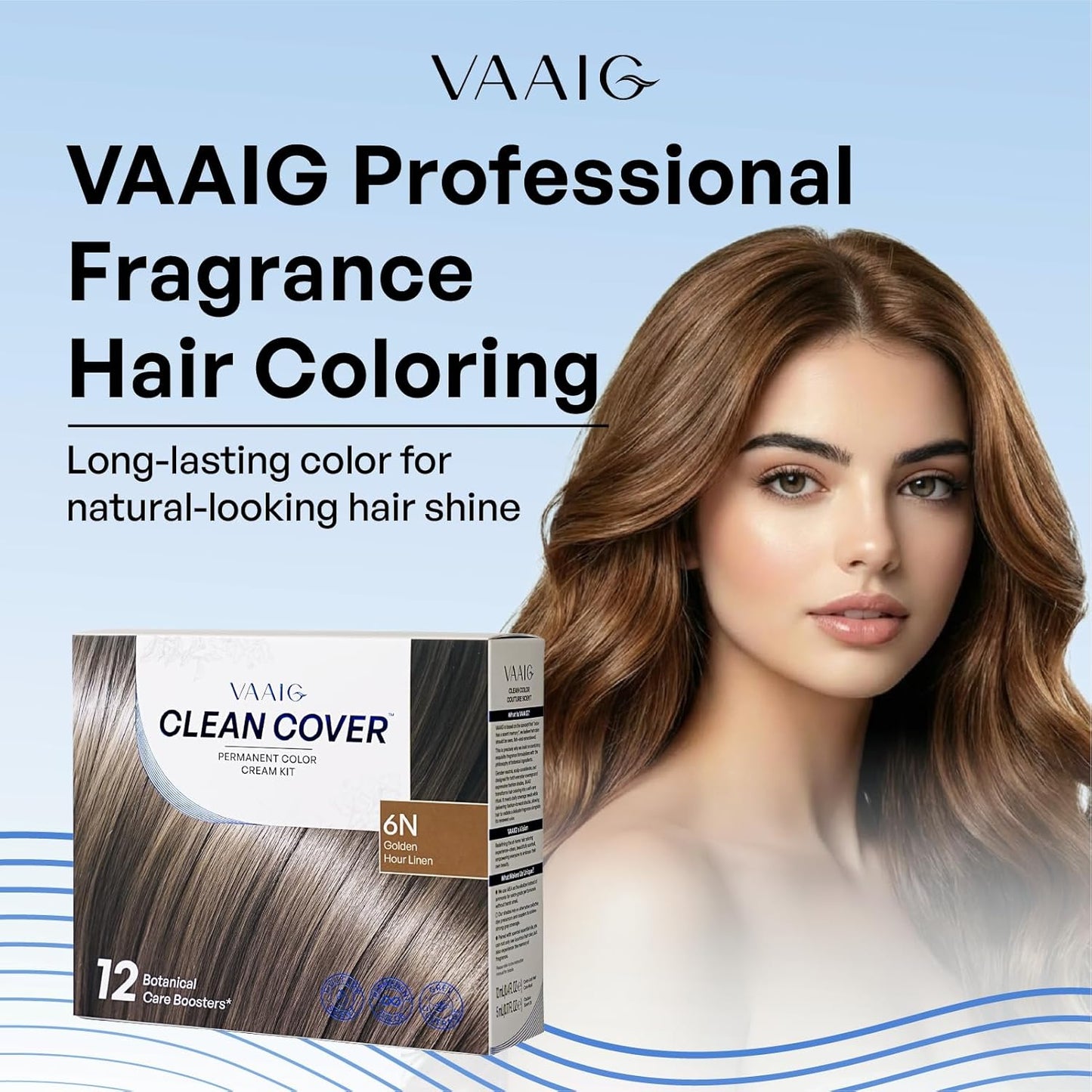 Skiennix Permanent Hair Dye - Ammonia-Free Gray Coverage for Sensitive Scalps | 6N Golden Hour Linen
