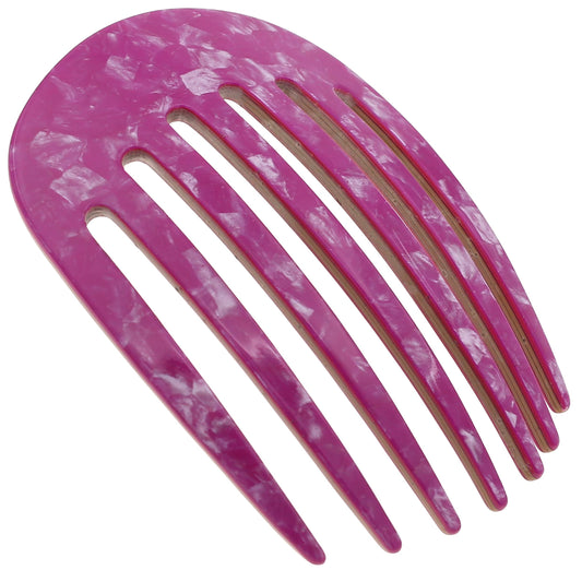 Camila Paris CP3412 French Hair Side Comb Small Rounded, Purple, Handmade French Twist Hair Combs, Strong Hold Hair Clips for Women Bun Chignon, No Slip Styling Girls Hair Accessories Made in France