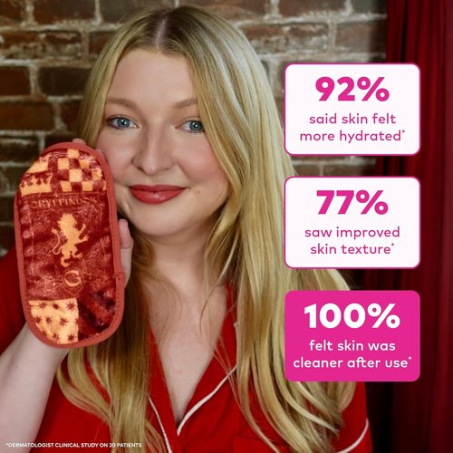 MakeUp Eraser Mini PRO - Effortlessly Remove All Makeup With Just Water | Harry Potter Gryffindor, 1ct