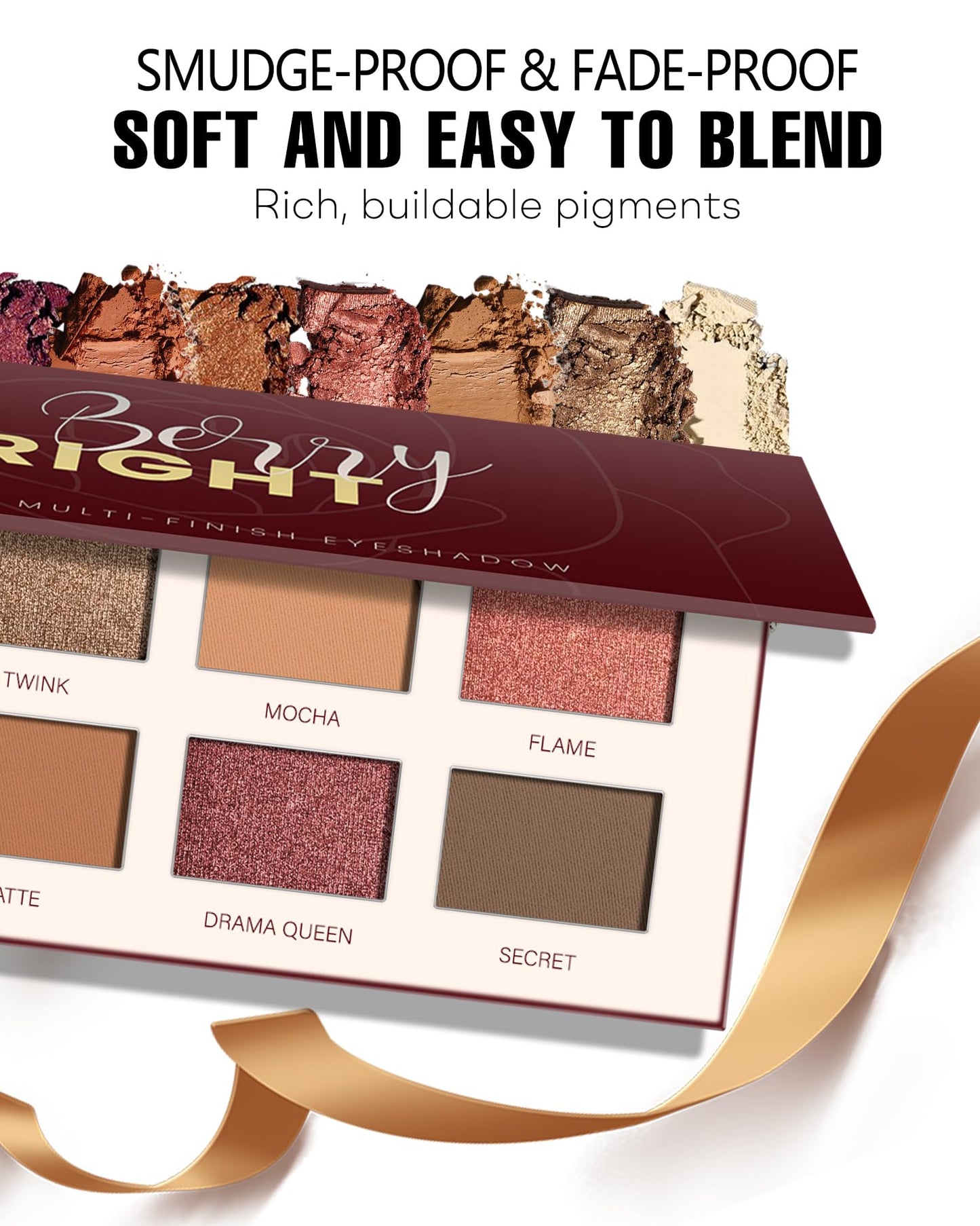 HOOMUSS Berry Eyeshadow Matte Palette 8 Shade, Long Lasting Burgundy Eyeshadow for Bronzer Makeup, Wine Red Shimmery Eye Looks, High Pigmented & Easy to Blend (Plum)