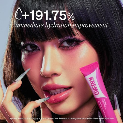 KNEMO LipLock Jelly Serum - Hydrating Korean Skincare for Dry Lips | Long-Lasting Glossy Mask (Grape Crush)