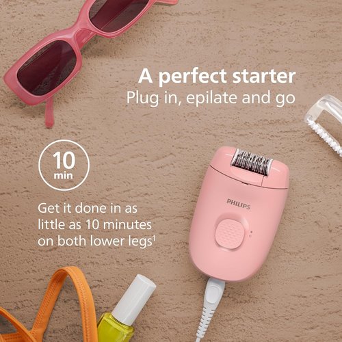 Philips Epilator Series 2000 - Corded Hair Removal Device for Women | Ideal for Legs and Body, Model BRE227/00