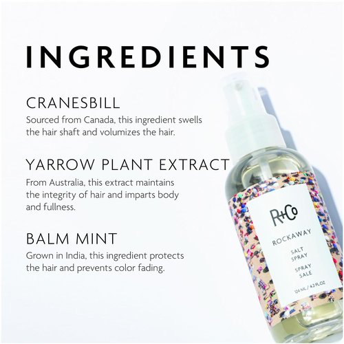 R+Co Rockaway Salt Spray - Adds Volume & Texture for Effortless Beachy Waves