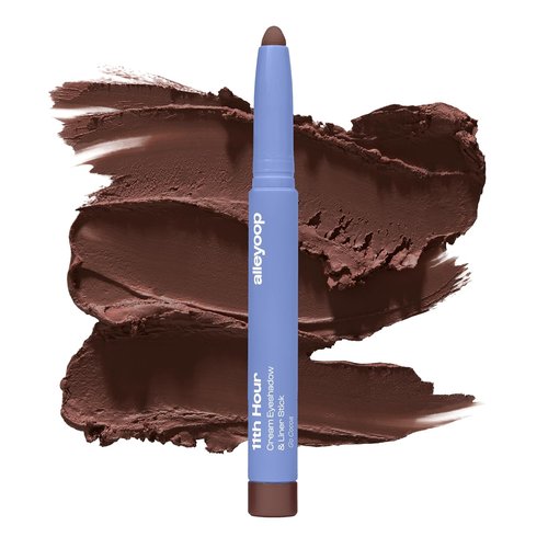 ALLEYOOP 11th Hour Waterproof Cream Eyeshadow Stick - Long-Lasting Matte Eye Shadow & Eyeliner in Dark Chocolate