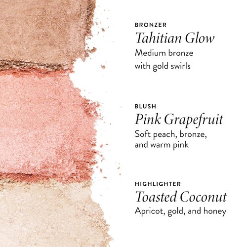Laura Geller New York Lift-N-Glow Baked Trio Palette - Highlighter, Blush & Bronzer for All Skin Tones