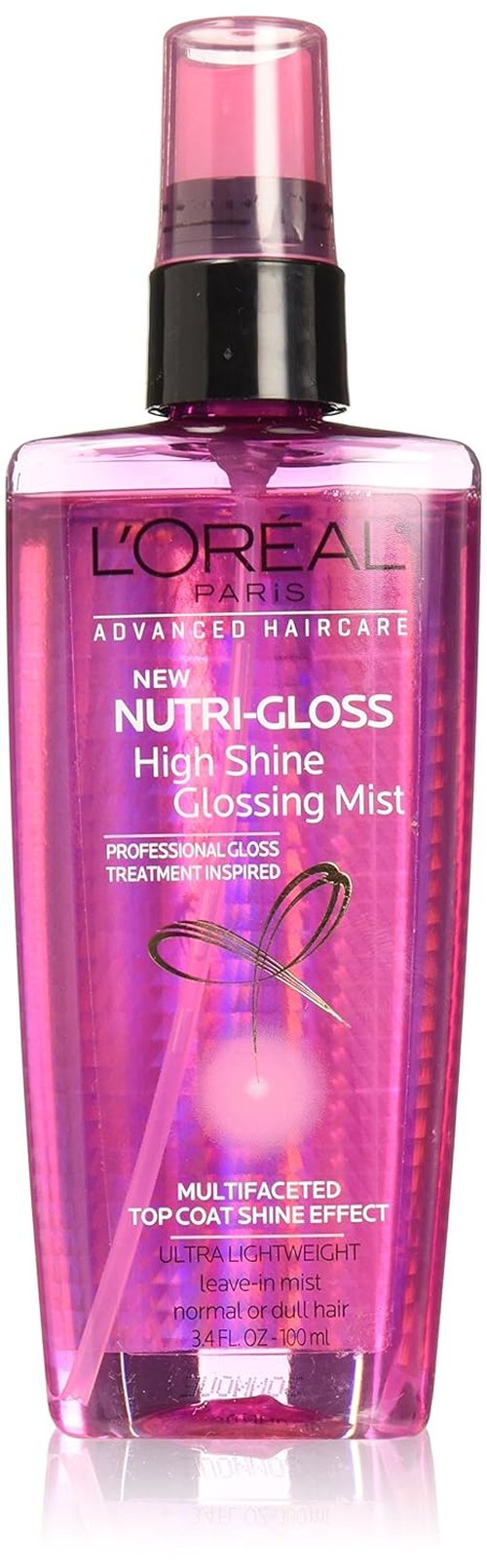 L'Oréal Paris Nutrigloss High Shine Glossing Mist - 3.4 Fl. Oz. for Radiant Hair Shine
