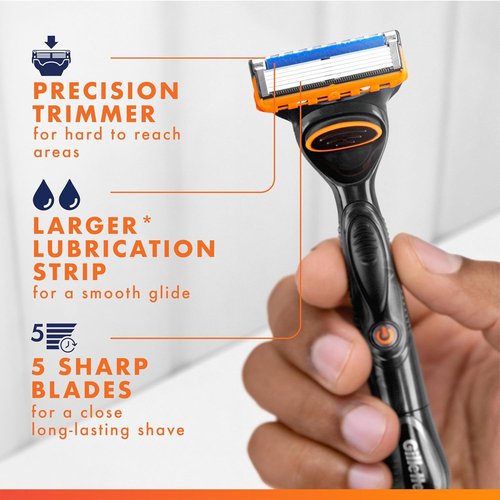 Gillette Fusion5 Power Razor Blade Refills - 8 Count with Precision Trimmer for Men