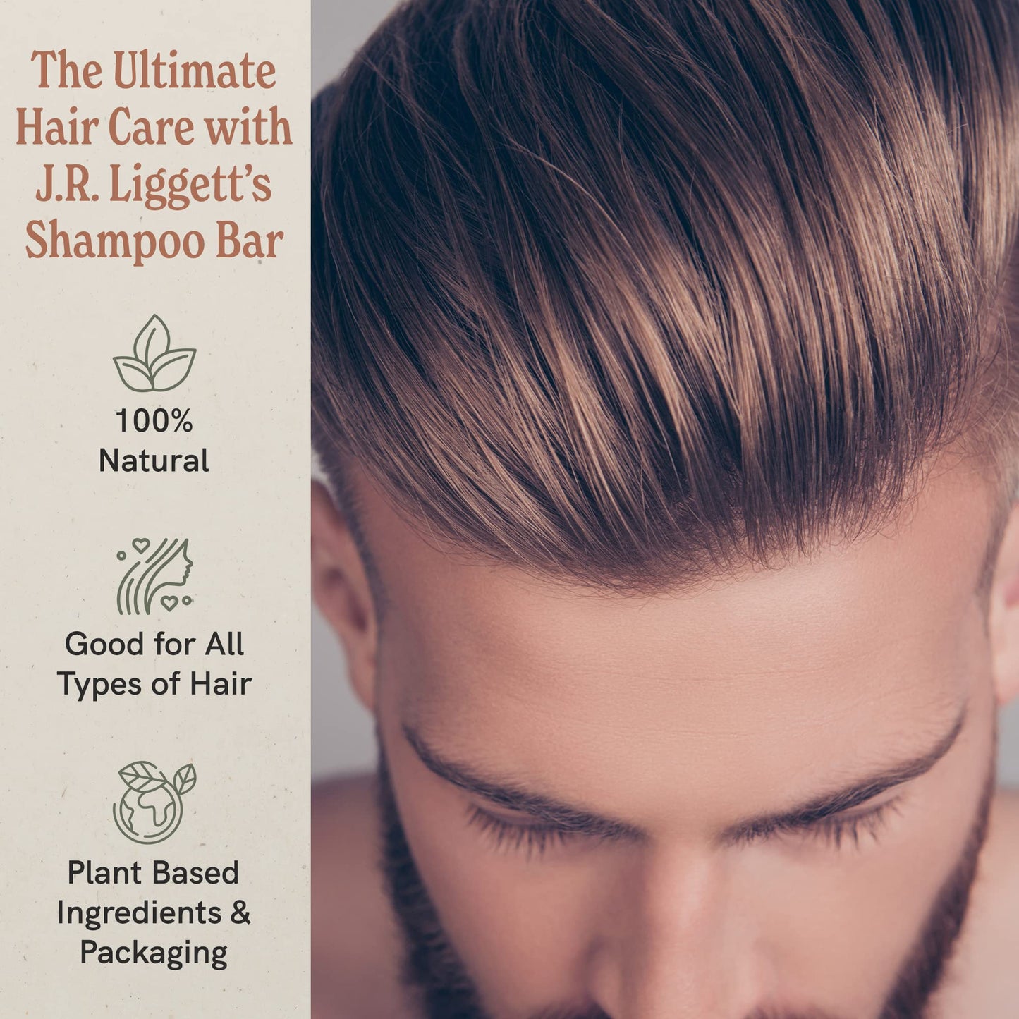 J·R·LIGGETT'S All-Natural Shampoo Bar for Hair | Herbal Formula | Supports Strong Healthy Hair | Nourish Follicles w/Antioxidants and Vitamins | Detergent/Sulfate-Free | 2 Pack 3.5 oz Bars