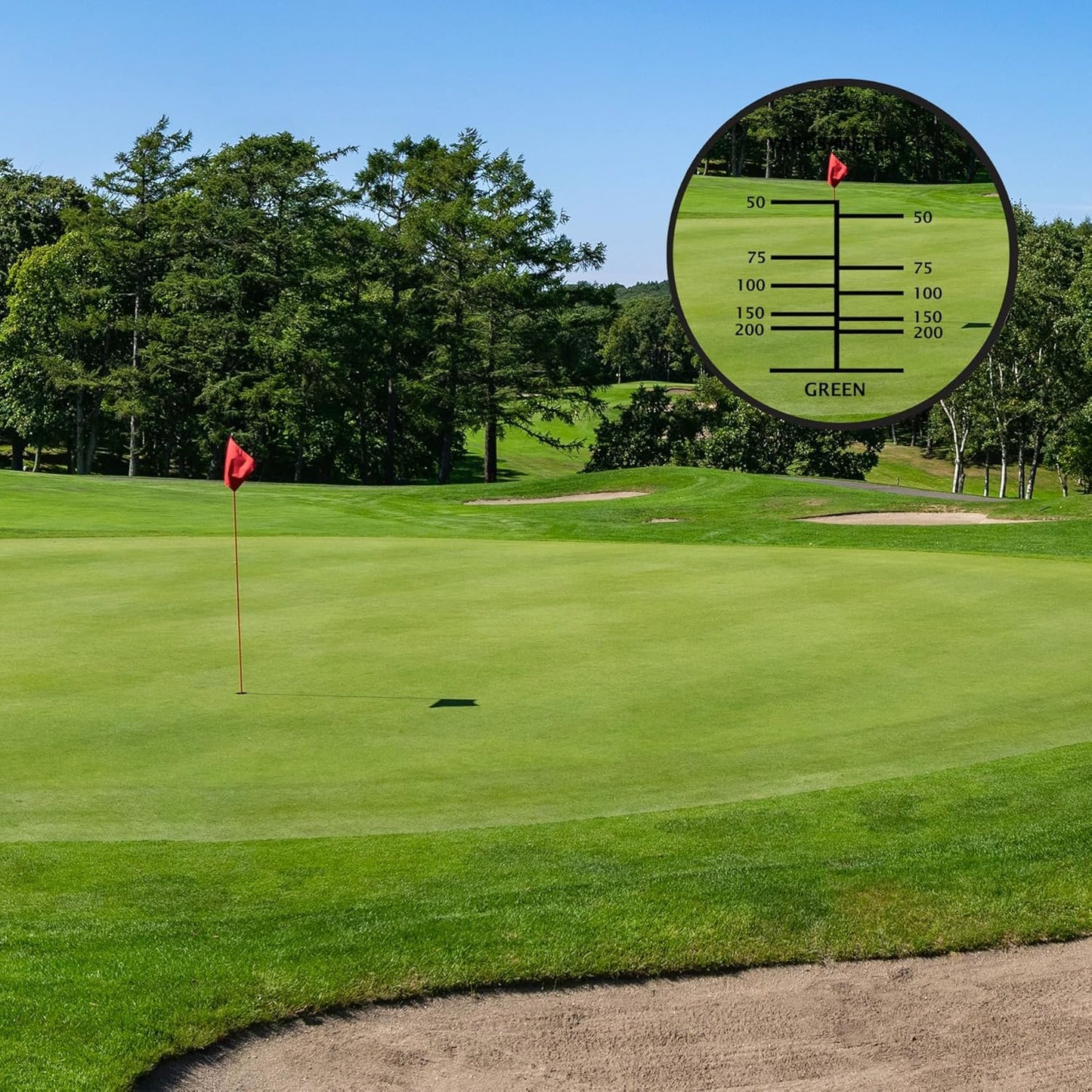 Barska Blueline 8x22 Waterproof Golf Scope Monocular with Built-in Internal Distance Reticle