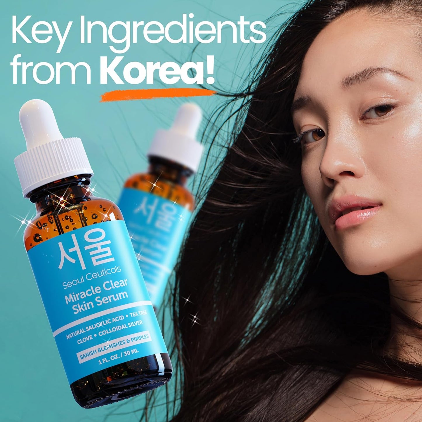 SeoulCeuticals Acne Serum - Rapid Action Skin Care Treatment with Salicylic Acid & Tea Tree | 1oz