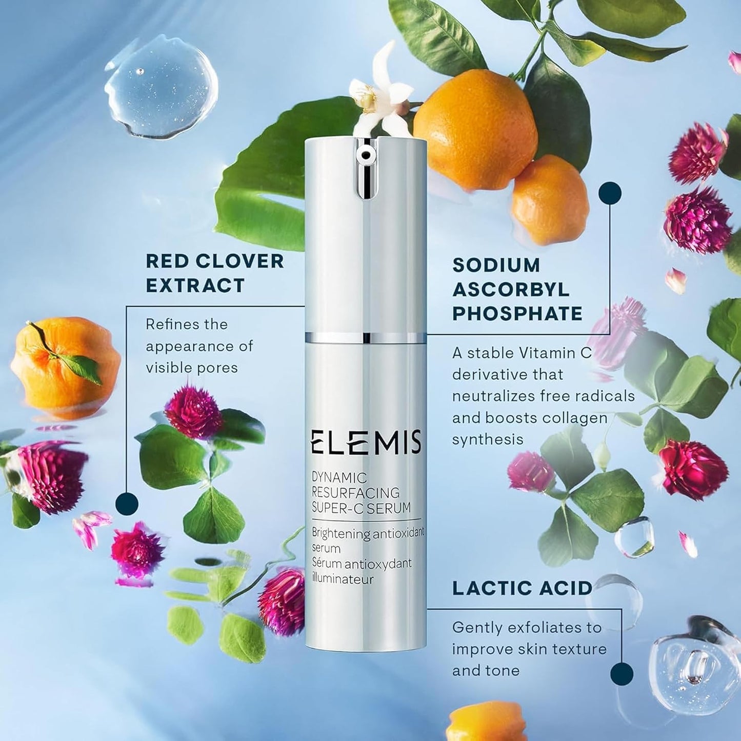 ELEMIS Dynamic Resurfacing Super-C Serum - Daily Anti-Aging Antioxidant for Bright, Refined Skin | 30 mL