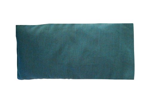 Aromatherapy Eye Pillow - Organic Lavender Chamomile Flax Scented - 4.5 x 9 Removable Washable Cover - Headache Relief Soothing spa Yoga Sleep - Made USA - Teal Green