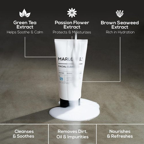 Marlowe. No. 121 Facial Cleanser - Daily Men's Face Wash with Natural Extracts & Antioxidants | 6 oz