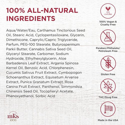 MKS Eco Whip Skin Butter - 8 Oz Total Body Moisturizer with Moroccan Argan Oil & Shea Butter | Vegan & Cruelty-Free