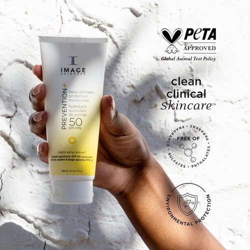 IMAGE Skincare Prevention+ Daily Ultimate Protection Moisturizer - SPF 50 Face Sunscreen Lotion, 3.2 oz