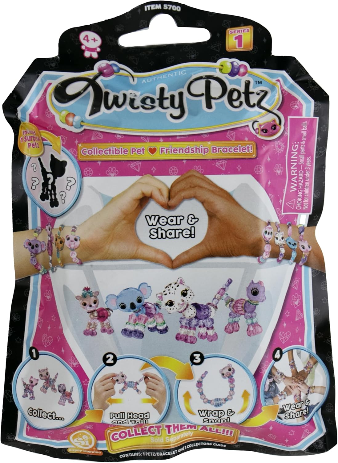 Twisty Petz Mystery Bag - Adorable Collectible Pets Transform into Friendship Bracelets for Girls 6-12
