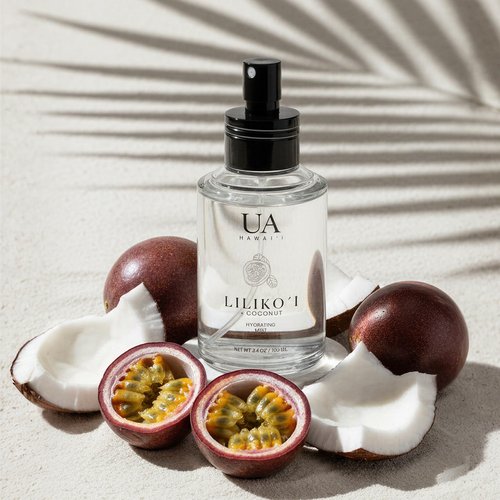 Lilikoi Coconut Body and Hair Mist from Hawaii, Hair Perfume for a Light, Hydrating Refresh, Body Mist for Women and Men, Alcohol-Free, With Moisturizing Hyaluronic Acid & Glycerin, 3.4 oz