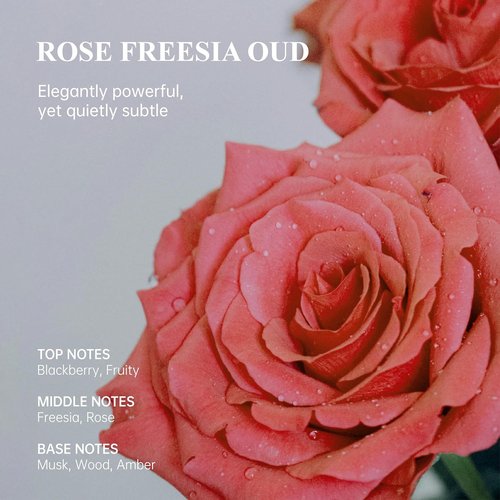 Atom Fresh Body Wash - Sulfate-Free Moisturizing Shower Gel for Sensitive Skin | Rose Fressia Oud Scent, 16.2 oz