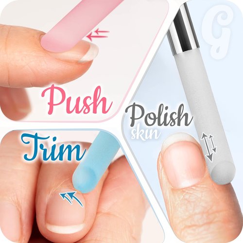 GLADZY Glass Cuticle Pusher - Professional Manicure Stick with Durable Abrasive Surface | Genuine Czech Quality
