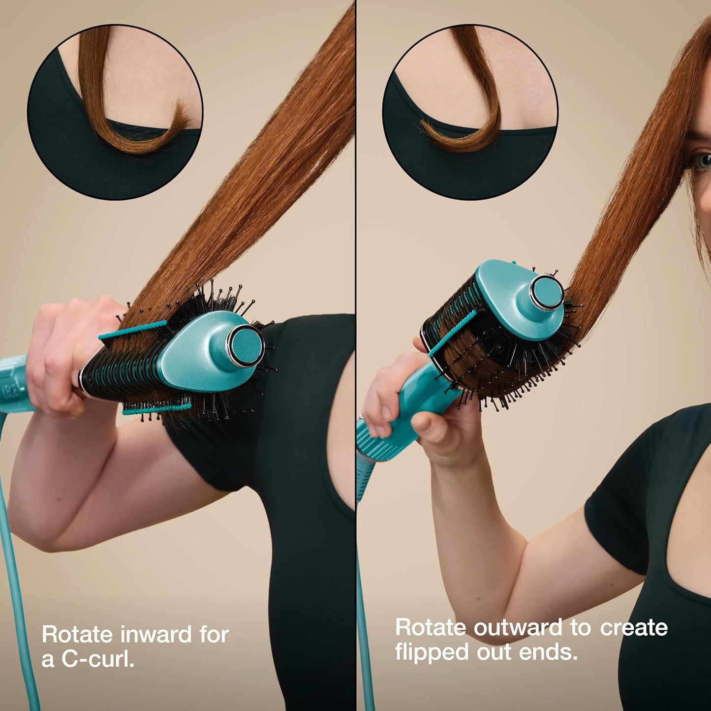 Shark Glossi 2-in-1 Hot Tool - Ultra-Fast Air Glosser for Glossy Blowouts | Jewel Teal, Heat-Controlled Ceramic