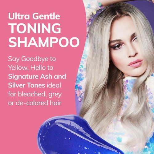 Fanola No Yellow Purple Shampoo - Color Depositing Formula for Blondes & Grey Hair - 33.8 Fl oz | 2 Pack