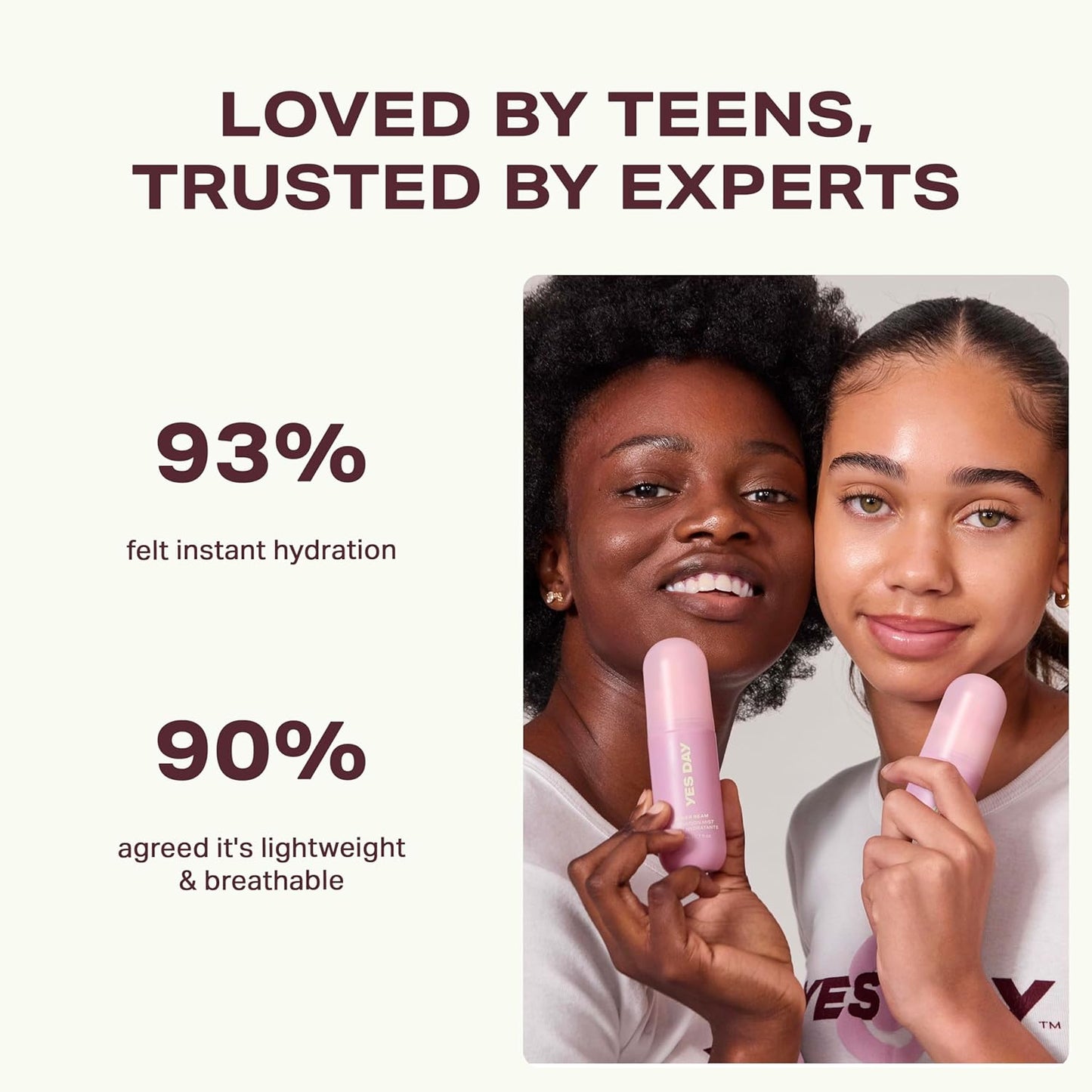 Yes Day Hydrating Face Mist for Teens - Travel Size Facial Spray with Kiwano Melon & Glucosamine (50ml)