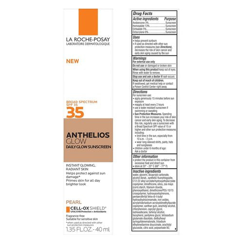 La Roche-Posay Anthelios Glow Tinted Sunscreen - SPF 35, Broad Spectrum Protection, Lightweight & Hydrating for All Skin Types