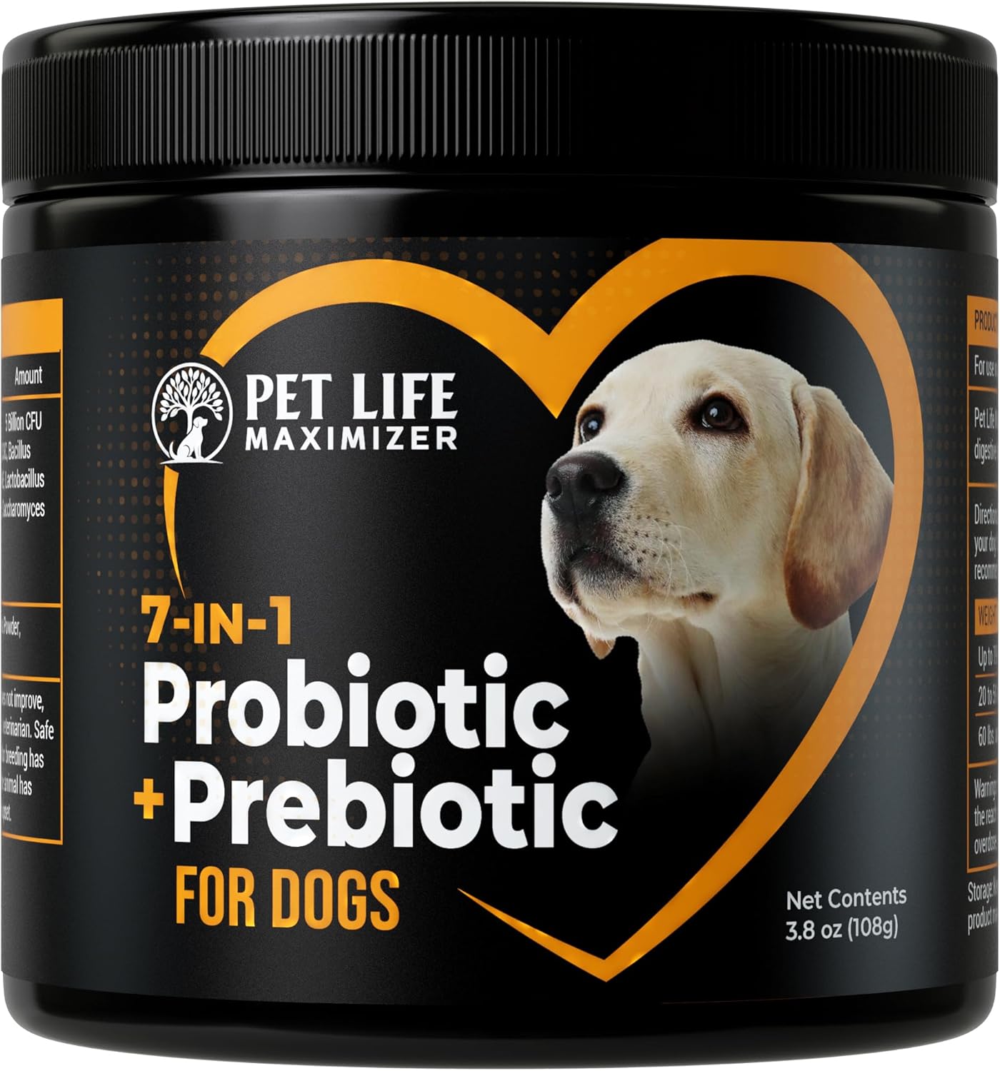 **Skiennix 7-in-1 Probiotic + Prebiotic Powder for Dogs - Supports Digestive Health & Skin Relief | 5 Billion CFU**
