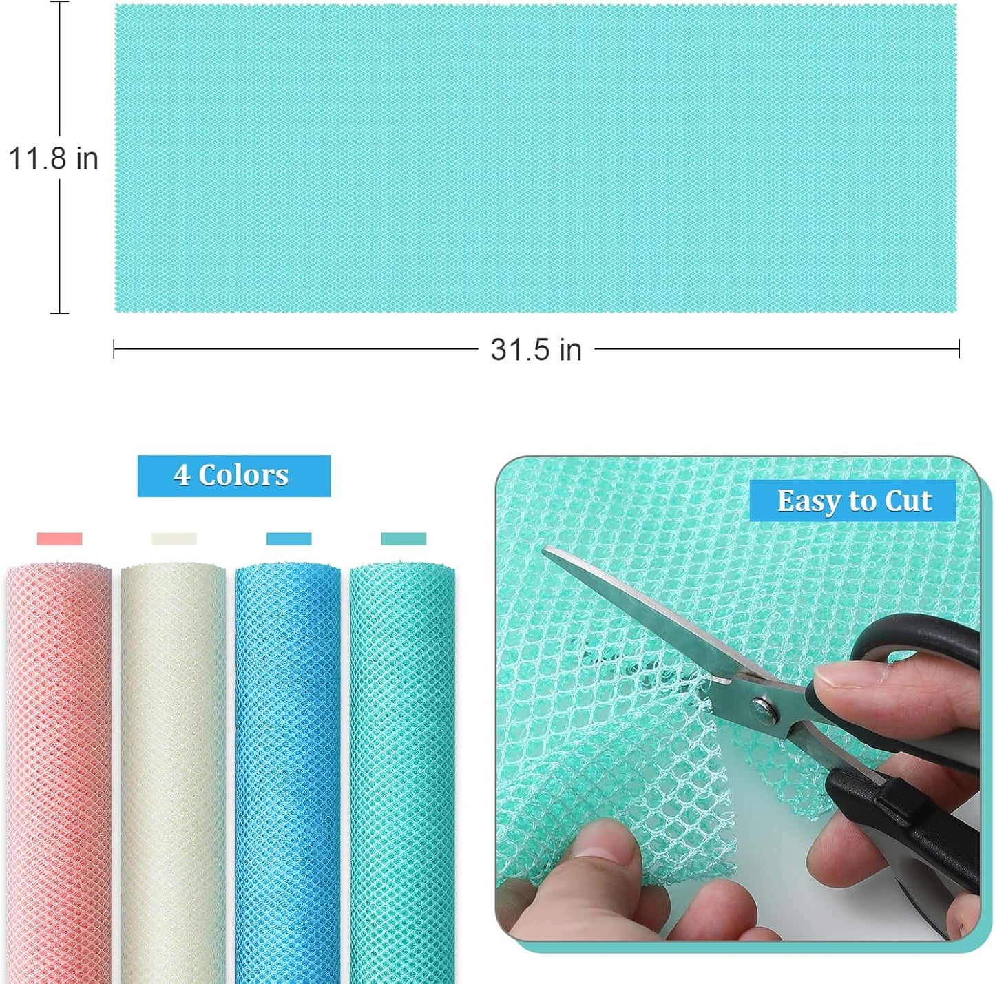 Skiennix African Exfoliating Net - 4 Pack Long Nylon Body Scrubbers for Shower & Bath (Multicolor)