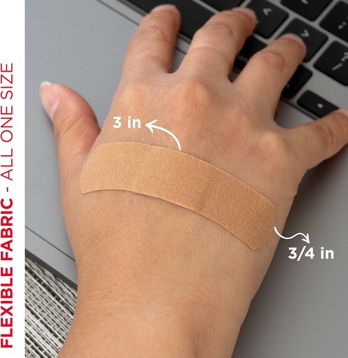 Band-Aid Brand Flexible Fabric Bandages - Comfortable Cushioned Wound Care | 1x3 In, 100 Count