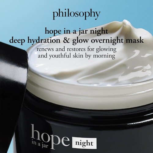 Philosophy Hope In A Jar Overnight Face Mask - Deep Hydration & Glow with Glycolic & Hyaluronic Acid - 2 Fl Oz