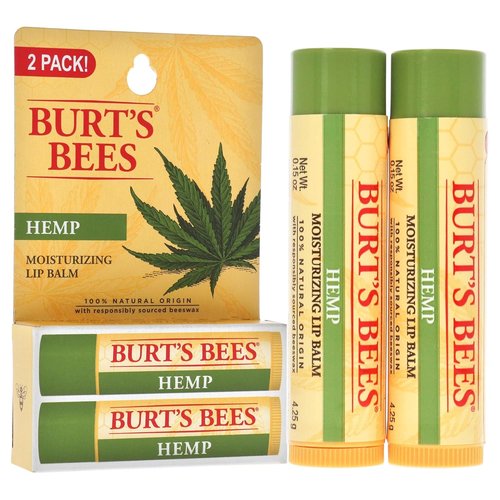 Burt's Bees Hemp Lip Balm - Moisturizing Formula for Soft Lips | Unisex 2 oz