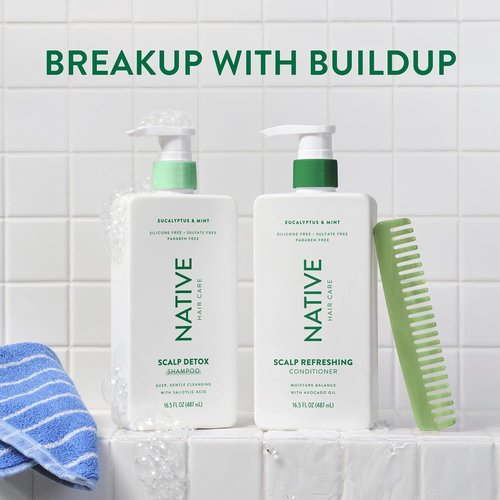 Native Scalp Detox Shampoo & Conditioner - Eucalyptus & Mint, Sulfate-Free | All Hair Types, 2-Pack