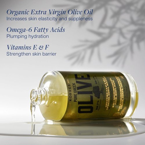 KORRES Extra Virgin Olive Oil - Hydrating Moisturizer for Face, Hair & Body | 3.38 Fl Oz