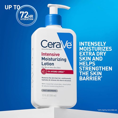 CeraVe Intensive Moisturizing Lotion - Non-Greasy Hydrating Cream for Dry Skin | 8oz