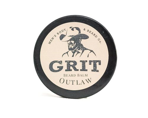 GRIT Beard Balm Outlaw - All-Natural Leave-In Conditioner for Beards & Mustaches (1.6 oz) | Moisturizes & Strengthens