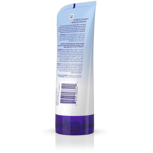 Clean & Clear Daily Pore Cleanser - Oil-Free Acne Face Wash for All Skin Types | 5.5 oz