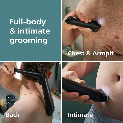 Philips Norelco Body Groomer 7000 - Waterproof Men's Full Body Trimmer with Travel Case & Flexing Head