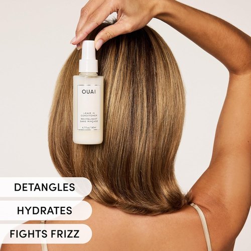 OUAI Leave In Conditioner - Heat Protectant & Detangler for Frizz Control | 4.7 oz, Paraben-Free