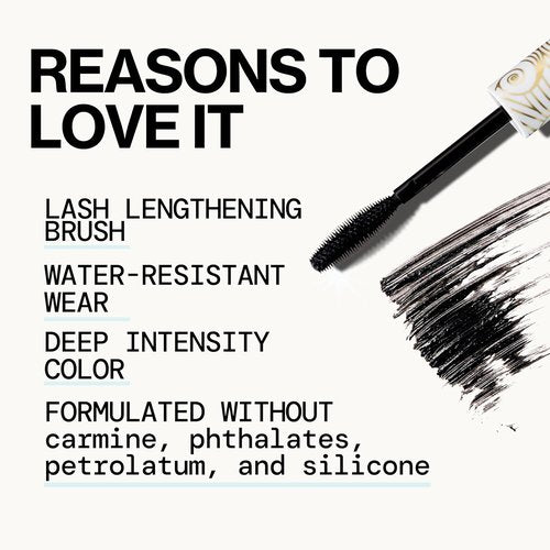 Pacifica Aquarian Gaze Mascara - Abyss Black | Water-Resistant, Lengthening & Smudge-Proof, Vegan & Cruelty-Free