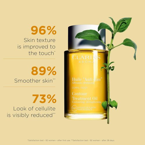 Clarins Contour Body Treatment Oil - Firming & Toning Formula | Improves Skin Texture Instantly | 100% Natural Plant Extracts