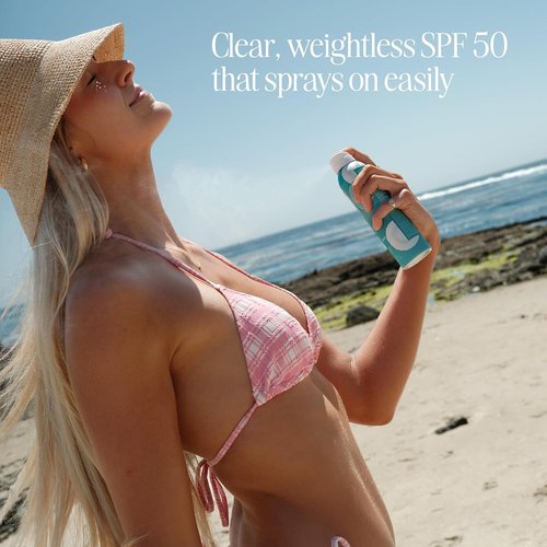 COOLA Organic Clear Sunblock Spray SPF 50 - Vegan, Gluten-Free Daily Skin Protection | California Summers Fragrance